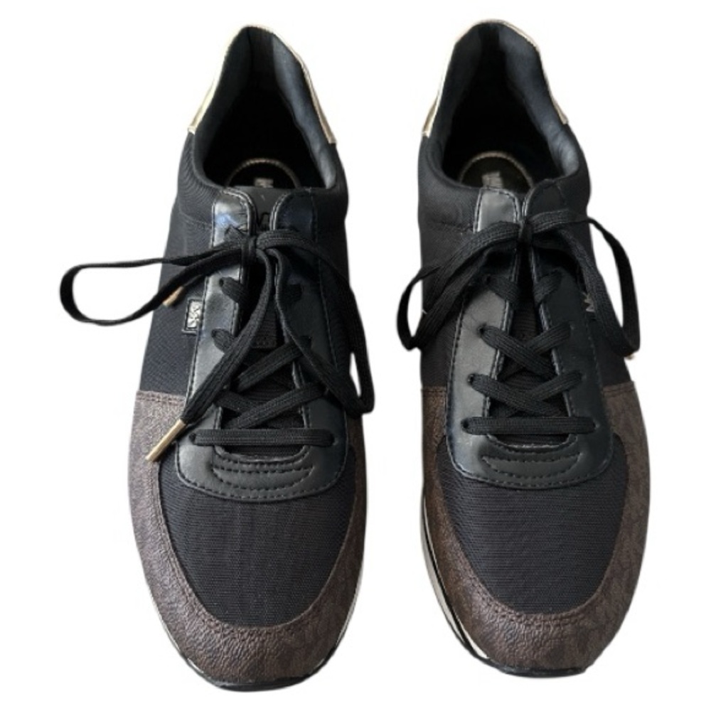 Michael Kors Monique platform signature print logo fashion sneakers trainers 10 - Picture 3 of 4
